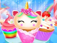 Unicorn Mermaid Cupcake Cooking Design image